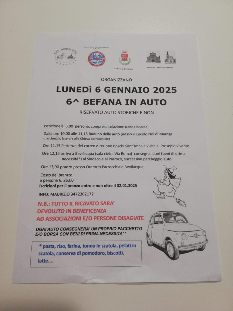 La Befana in Auto